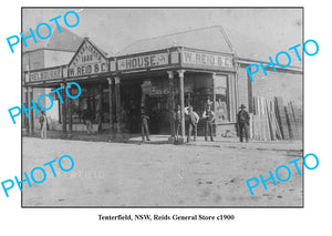 OLD LARGE PHOTO, TENTERFIELD NSW, REIDS GENERAL STORE c1900