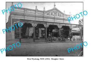 OLD LARGE PHOTO, WEST WYALONG NSW, MEAGHER GENERAL STORE c1910