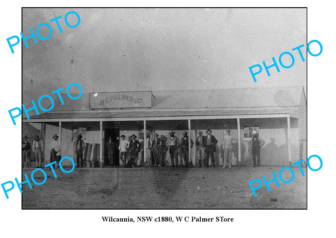 OLD LARGE PHOTO, WILCANNIA NSW, PALMER GENERAL STORE c1880