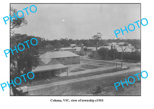 OLD LARGE PHOTO, COHUNA VICTORIA, VIEW OF TOWNSHIP c1910