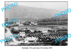 OLD LARGE PHOTO, RANELAGH TASMANIA, PANORAMA OF TOWNSHIP c1910