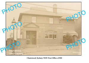 OLD LARGE PHOTO, CHATSWOOD POST OFFICE BUILDING, SYDNEY NSW c1900