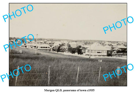 OLD LARGE PHOTO, MURGON QLD, PANORAMA OF TOWNSHIP c1935