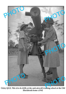 OLD LARGE PHOTO, OXLEY QLD,WWII WOMENS ANTI-AIRCRAFT TRAINING SCHOOL c1942