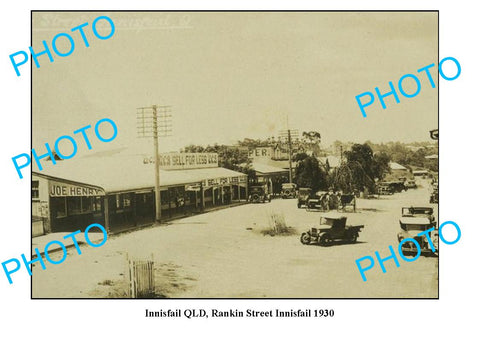 OLD LARGE PHOTO, INNISFAIL QUEENSLAND, VIEW OF RANKIN STREET c1930