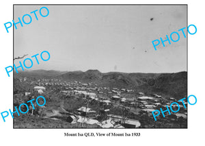 OLD LARGE PHOTO, MOUNT ISA QUEENSLAND, VIEW OF TOWNSHIP c1933