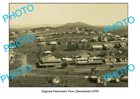 OLD LARGE PHOTO, YEPPOON QUEENSLAND, PANORAMA OF THE TOWNSHIP c1920 1