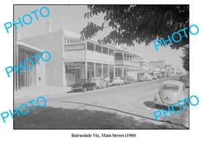 OLD LARGE PHOTO, BAIRNSDALE VICTORIA, MAIN STREET c1960