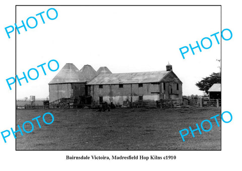 OLD LARGE PHOTO, BAIRNSDALE VICTORIA, MADRESFIELD HOP KILN c1910 1