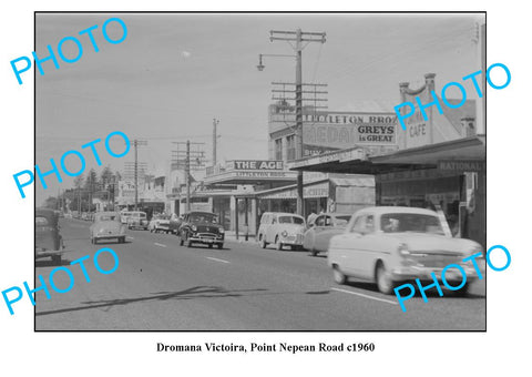 OLD LARGE PHOTO, DROMANA VICTORIA, PONT NEPEAN ROAD c1960