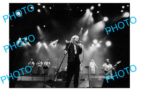 LARGE PHOTO, AUSTRALIAN POP ICON JOHN FARNHAM IN CONCERT c1980s