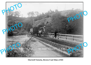 OLD LARGE PHOTO, MORWELL VICTORIA, BROWN COAL MINE c1920