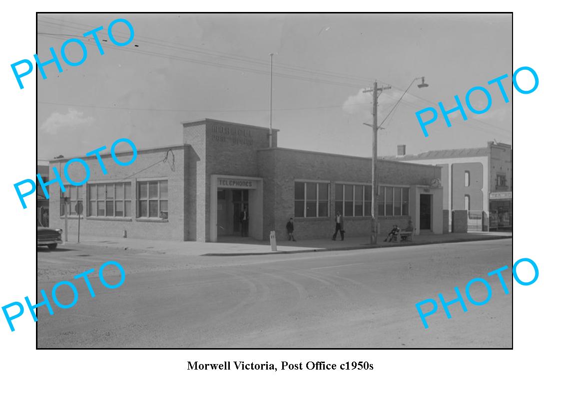 OLD LARGE PHOTO, MORWELL VICTORIA, POST OFFICE BUILDING c1950