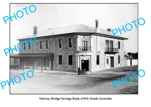 OLD LARGE PHOTO, MURRAY BRIDGE SA, SAVINGS BANK BUILDING c1910