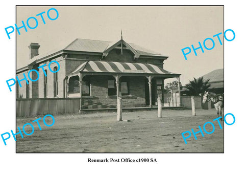 OLD LARGE PHOTO, RENMARK SOUTH AUSTRALIA, OLD POST OFFICE BUILDING c1900