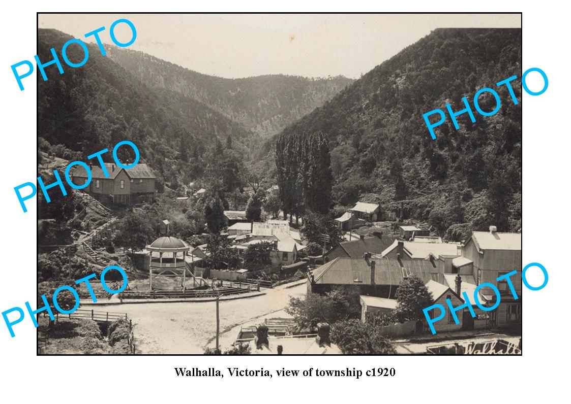 OLD LARGE PHOTO, WALHALLA VICTORIA, VIEW OF TOWNSHIP c1920