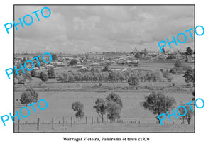 OLD LARGE PHOTO, WARRAGUL VICTORIA, PANORAMA OF TOWN c1920 1