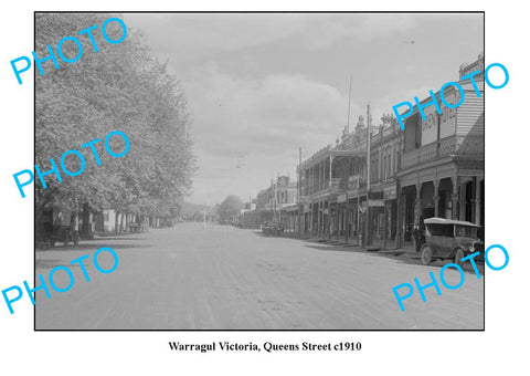 OLD LARGE PHOTO, WARRAGUL VICTORIA, VIEW OF QUEENS STREET c1910