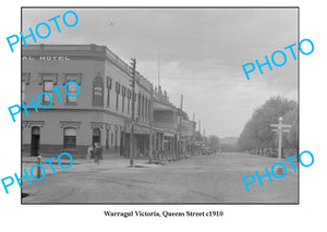 OLD LARGE PHOTO, WARRAGUL VICTORIA, VIEW OF QUEENS STREET c1910 1