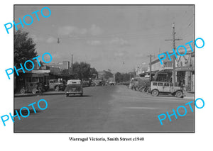 OLD LARGE PHOTO, WARRAGUL VICTORIA, VIEW OF SMITH STREET c1940