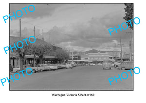 OLD LARGE PHOTO, WARRAGUL VICTORIA, VIEW OF VICTORIA STREET c1960