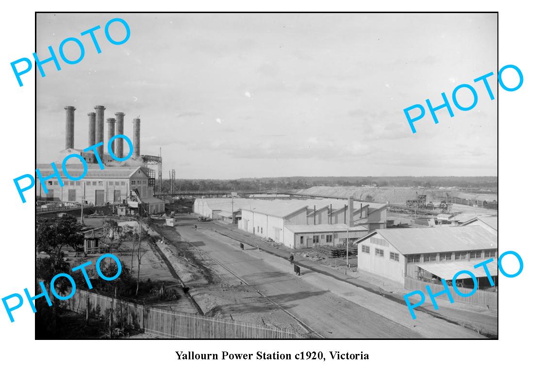 OLD LARGE PHOTO, YALLOURN VICTORIA, VIEW OF POWER STATION c1920