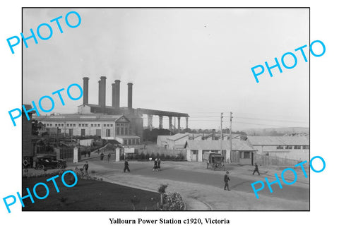 OLD LARGE PHOTO, YALLOURN VICTORIA, VIEW OF POWER STATION c1920 1