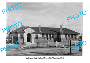 OLD LARGE PHOTO, YALLOURN VICTORIA, STATE SCHOOL BUILDING c1940