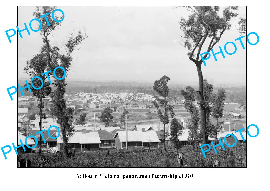 OLD LARGE PHOTO, YALLOURN VICTORIA, PANORAMA OF TOWNSHIP c1920