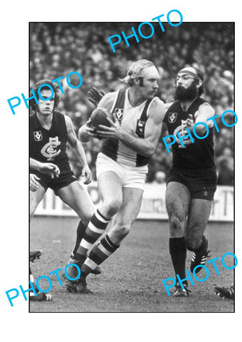 LARGE PHOTO FEATURING St KILDA FC GREAT CARL DITTERICH 1970s