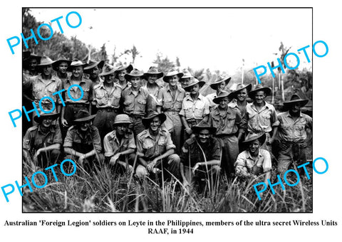 OLD LARGE PHOTO, AUSTRALIAN RAAF WIRELESS UNITS, PHILIPPINES c1944