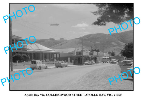 OLD LARGE PHOTO, APOLLO BAY VICTORIA, COLLINGWOOD STREET c1960