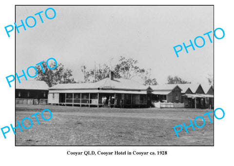 OLD LARGE PHOTO, COOYAR QUEENSLAND, VIEW OF COOYAR HOTEL c1928