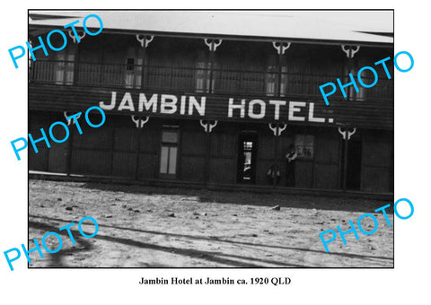 OLD LARGE PHOTO, JAMBIN QUEENSLAND, VIEW OF JAMBIN HOTEL c1920