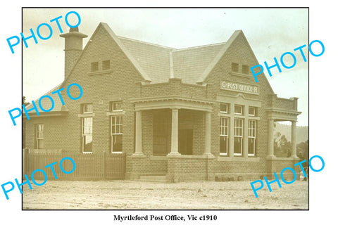 OLD LARGE PHOTO, MYRTLEFORD VICTORIA, OLD POST OFFICE BUILDING c1910