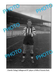 OLD LARGE PHOTO, CHARLIE UTTING COLLINGWOOD FC GREAT VICTORIA PARK c1948