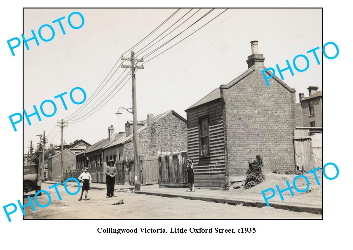 OLD LARGE PHOTO FEATURING COLLINGWOOD VICTORIA, LITTLE OXFORD STREET c1935