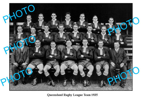 OLD LARGE PHOTO, 1935 QUEENSLAND RUGBY LEAGUE TEAM