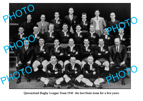 OLD LARGE PHOTO, 1941 QUEENSLAND RUGBY LEAGUE TEAM