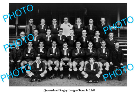 OLD LARGE PHOTO, 1949 QUEENSLAND RUGBY LEAGUE TEAM