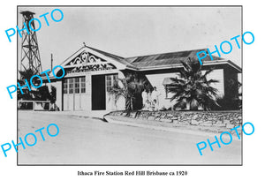 OLD LARGE PHOTO FEATURING ITHACA FIRE STATION, RED HILL QUEENSLAND c1920