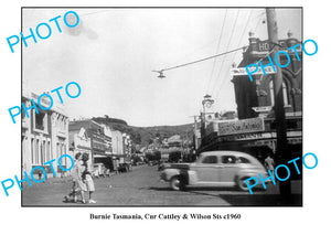 OLD LARGE PHOTO FEATURING BURNIE TASMANIA, Crn CATTLEY & WILSON STREETS c1960