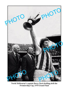 OLD LARGE PHOTO FEATURING BARRY DAVIS NORTH MELBOURNE FC 1975 GRAND FINAL WIN