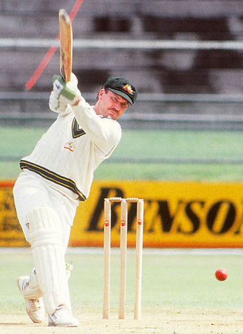 OLD LARGE PHOTO of Australian Cricket Great, Test Captain Allan Border No 18