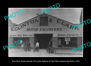 OLD LARGE HISTORIC PHOTO KENT TOWN SOUTH AUSTRALIA, RUDGE MOTORCYCLE WORKS 1914