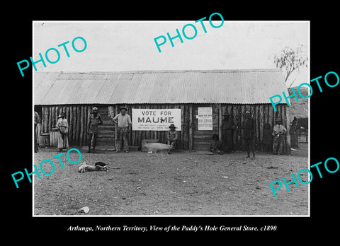 OLD LARGE HISTORIC PHOTO ARTLUNGA NORTHERN TERRITORY, THE GENERAL STORE c1890