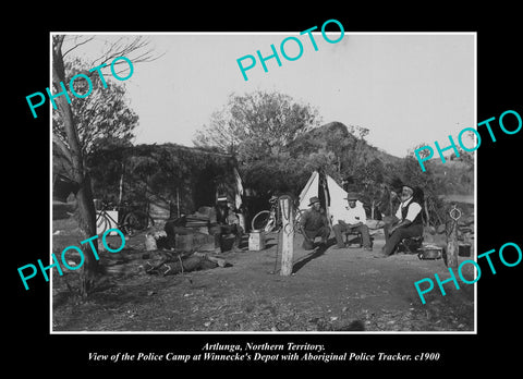 OLD LARGE HISTORIC PHOTO ARTLUNGA NORTHERN TERRITORY, THE POLICE CAMP c1900 1