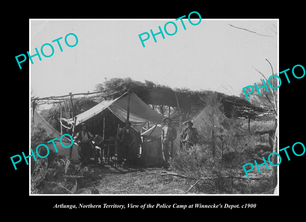 OLD LARGE HISTORIC PHOTO ARTLUNGA NORTHERN TERRITORY, THE POLICE CAMP c1900 2