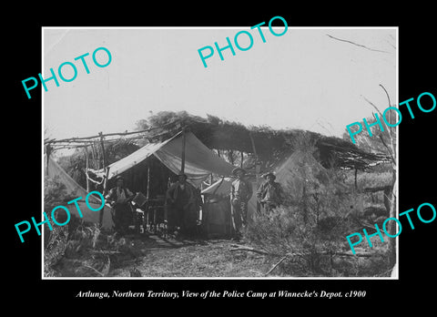 OLD LARGE HISTORIC PHOTO ARTLUNGA NORTHERN TERRITORY, THE POLICE CAMP c1900 2