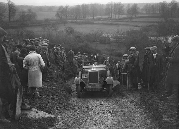 OLD LARGE PHOTO Motor Racing Morris Cowley Of RJ Barker Competing In The Exeter Trial 1930